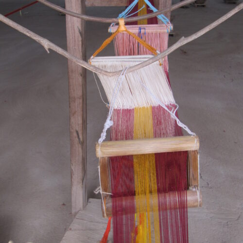 Traditional kente cloth weaving, Ashanti Region, Ghana